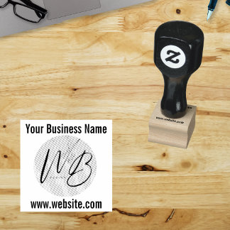 Tampons Encreurs Nom de logo d'entreprise Site Web Caoutchouc perso