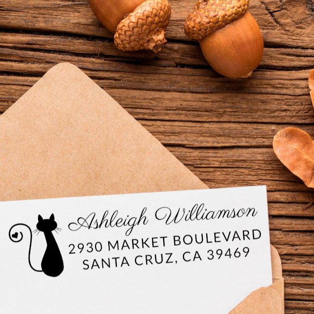 Tampons Encreurs Nom du chat et du coeur - Nom du script Adresse de (Créateur téléchargé)