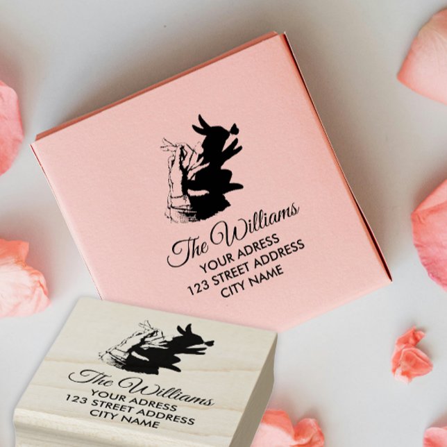 Tampons Encreurs Nom du lapin de lapin mou simple Adresse Papillon (Créateur téléchargé)