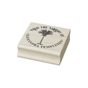 Tampons Encreurs Nom du livre de la bibliothèque du palmier dattier