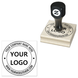 Tampons Encreurs Nom du logo de votre entreprise Site Web Cachet ro