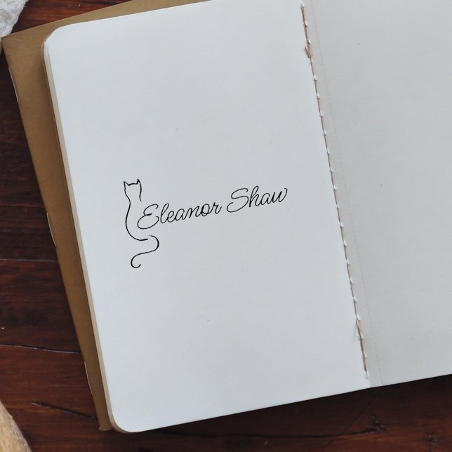 Tampons Encreurs Nom du script de chat personnalisé (Créateur téléchargé)