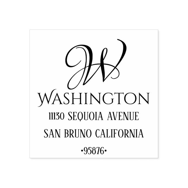 Tampons Encreurs Nom initial du monogramme personnalisé (Impression)