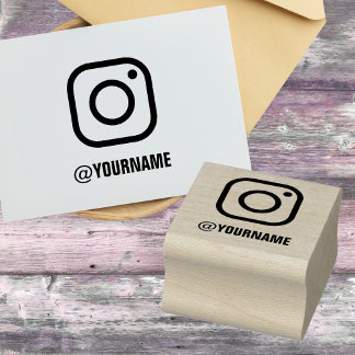Tampons Encreurs Nom Instagram personnalisé, Suivez-moi sur Instagr