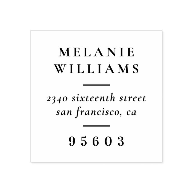 Tampons Encreurs Nom officiel Adresse de retour (Impression)