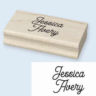 Tampons Encreurs Nom ou texte   Élégant script moderne Vintage