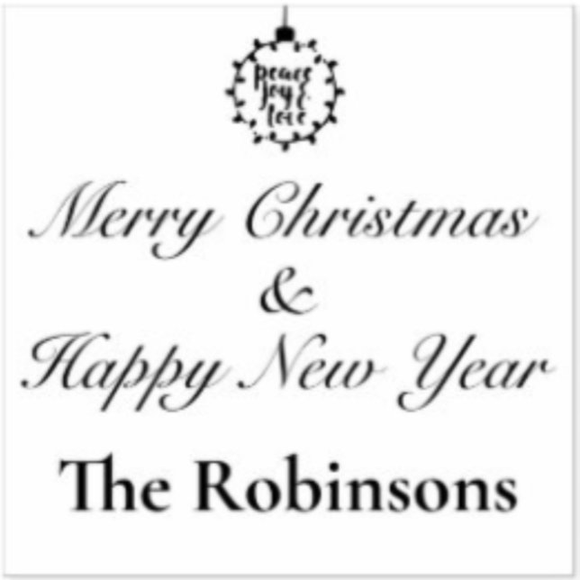 Tampons Encreurs Nom personnalisable Joyeux Noël et Bonne Année (Créateur téléchargé)