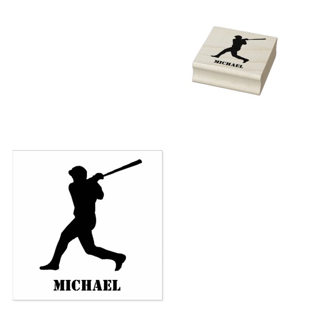 Tampons Encreurs Nom personnalisé Baseball (Tamponné)