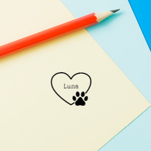 Tampons Encreurs Nom personnalisé du cadre cardiaque Sweet Paw