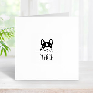 Tampons Encreurs Nom personnalisé du chien-taureau français mignon