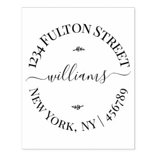 Tampons Encreurs Nom personnalisé ou Logo Adresse de retour Grand