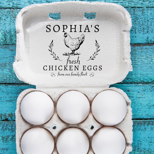 Tampons Encreurs Nom Professionnel Personnalisé Avec Devis (Personalized business name egg stamp for egg lovers)