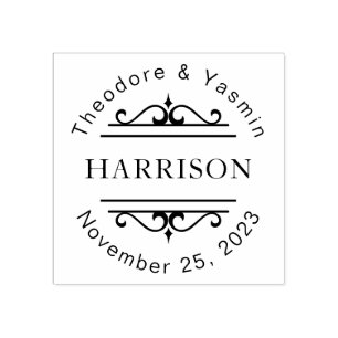 Tampons Encreurs Noms de couple décoratif Mariage Favor Customisé
