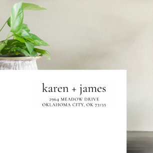 Tampons Encreurs Noms de couple personnalisés avec adresse de retou