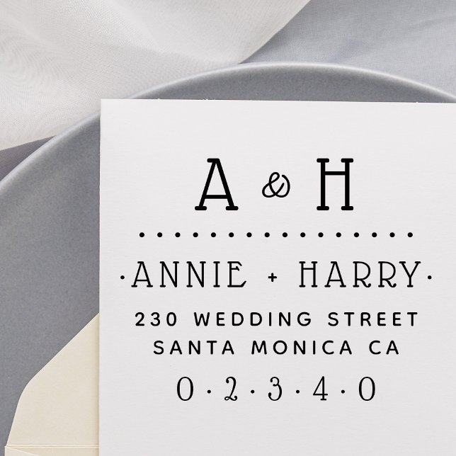 Tampons Encreurs Noms de Mariages campagnards mignons et adresse de (Créateur téléchargé)