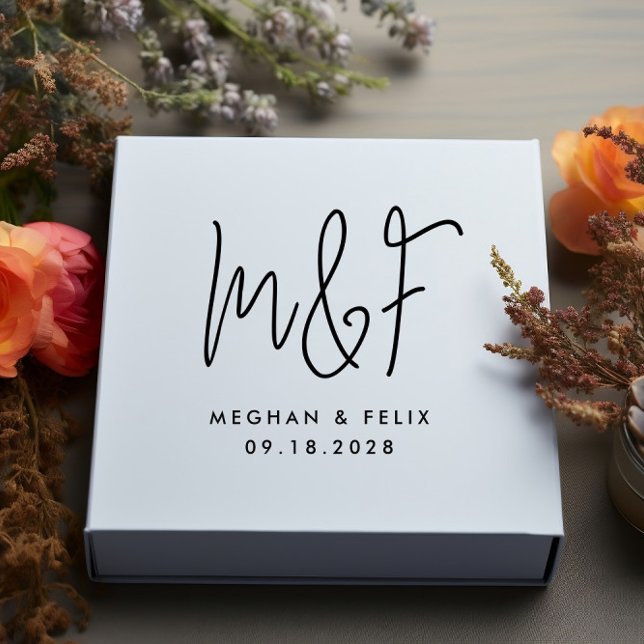 Tampons Encreurs Noms de script moderne Monogramme mariage (Créateur téléchargé)