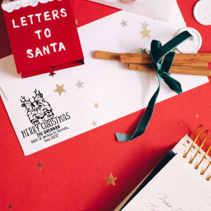 Tampons Encreurs Norwegian Forest Cat Family Adresse Noël