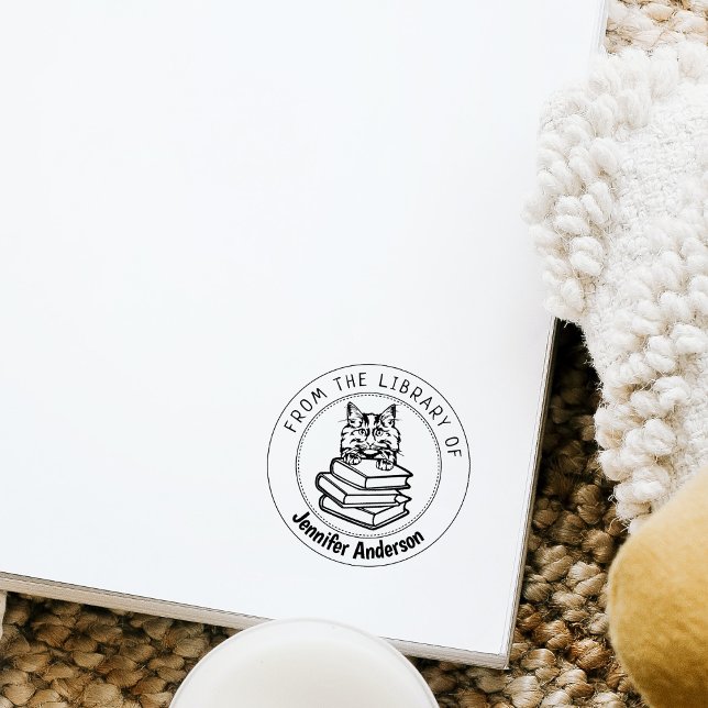 Tampons Encreurs Norwegian Forest Cat, Livre De La Bibliothèque De (Créateur téléchargé)