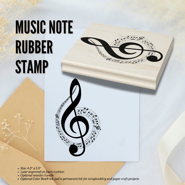 Tampons Encreurs Note musicale Timbre en caoutchouc (Music Note Rubber Stamp Birthday Depot Detroit Michigan)