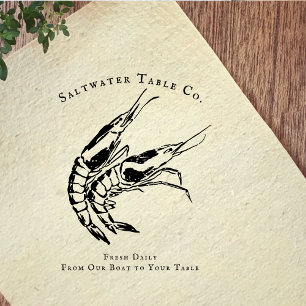 Tampons Encreurs Nourriture de crevettes vintage & Branding de l'ho