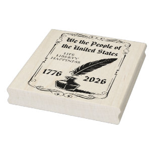 Tampons Encreurs Nous, le Peuple 1776–2026 Plume • Hommage à 250 An