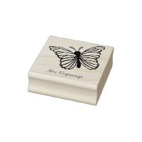 Nouveau Début Papillon Design estampille caoutchou