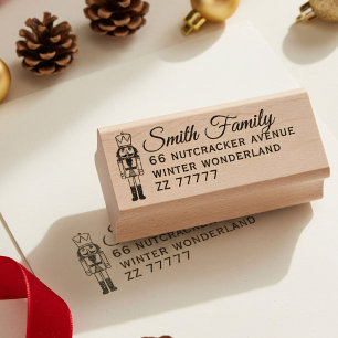 Tampons Encreurs Nutcracker Nom de famille Adresse de retour Timbre