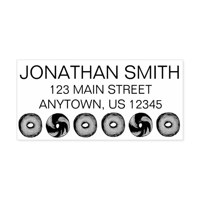 Tampons Encreurs NYC Deli Bagel Petit déjeuner Alimentation Adresse (Impression)