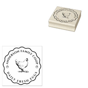 Tampons Encreurs Oeuf de ferme Vintage personnalisé