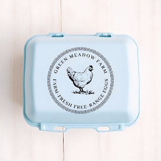 Tampons Encreurs Œuf Frotté de Ferme Familiale Vintage Personnalisé