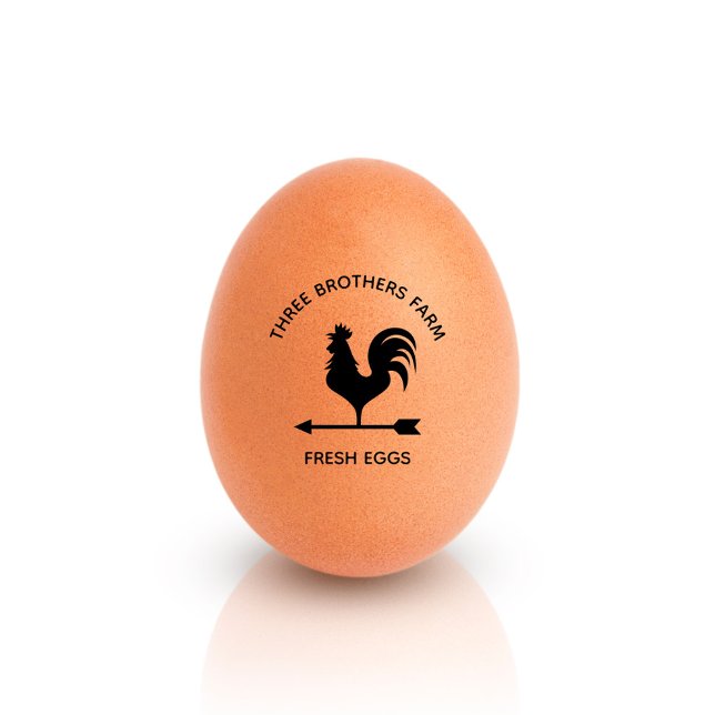 Tampons Encreurs Œuf personnalisé avec nom de ferme de campagne  (Créateur téléchargé)