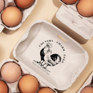 Tampons Encreurs Oeufs Carton Famille ferme Signature du pays