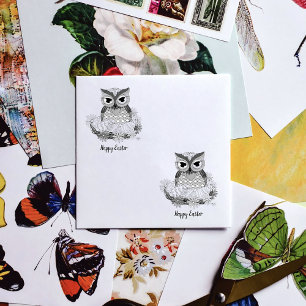 Tampons Encreurs Œufs de Pâques Nid de Hibou