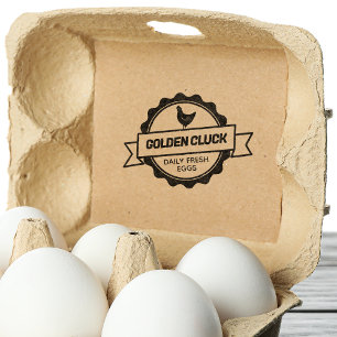 Tampons Encreurs Oeufs frais de ferme poule personnalisables