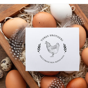 Tampons Encreurs OEufs Vintages de poulet ronds Timbre de carton