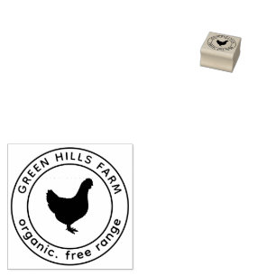 Tampons Encreurs OEufs Vintages personnalisés Logo de poulet commer