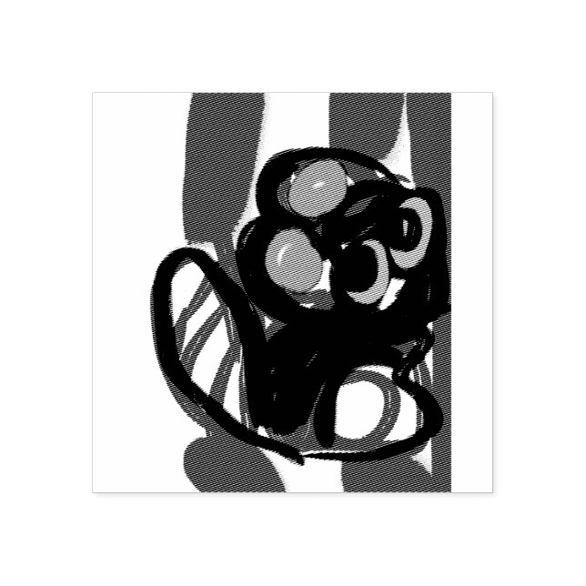 Tampons Encreurs OEuvre de panda rouge (Impression)
