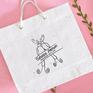 Tampons Encreurs Oiseaux mignons Personnalisé fait à la main avec a
