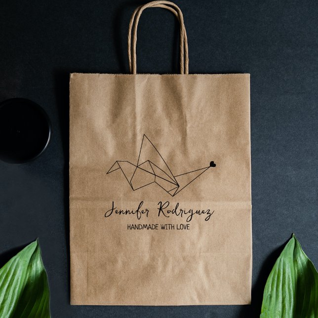 Tampons Encreurs Origami Oiseau Personnalisé Fabriqué À La Main Ave (Créateur téléchargé)