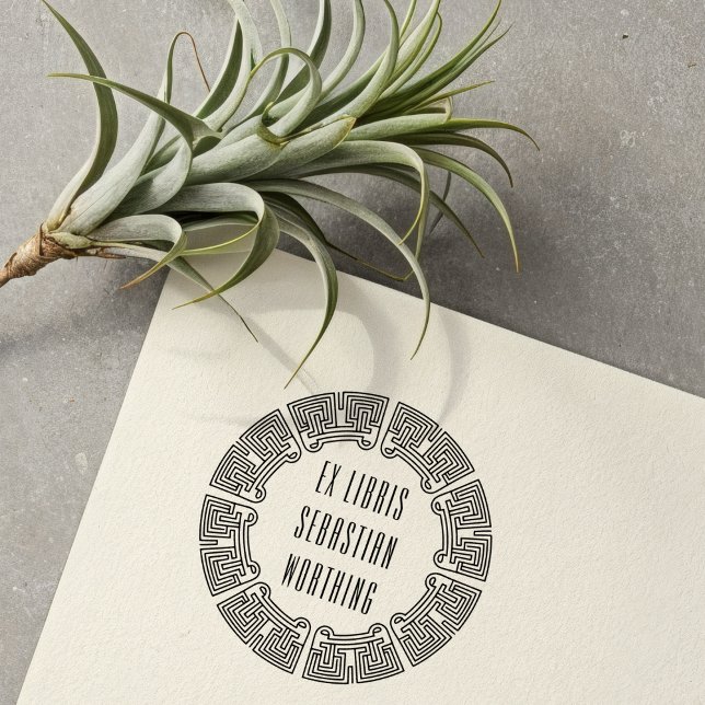 Tampons Encreurs Ornamental Techno Circle Ex Libris Stamp (Créateur téléchargé)