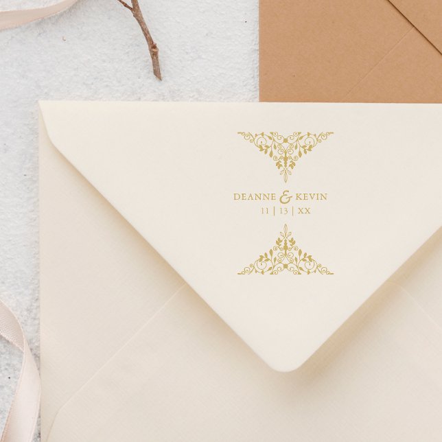 Tampons Encreurs Ornement de Mariage Classique Élégant et Sophistiq (Créateur téléchargé)