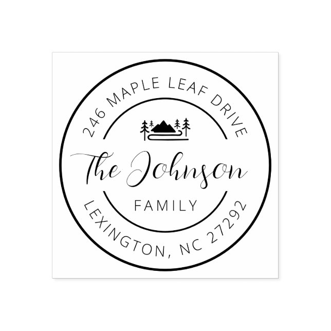 Tampons Encreurs Our New House Address Announcement Round  (Impression)