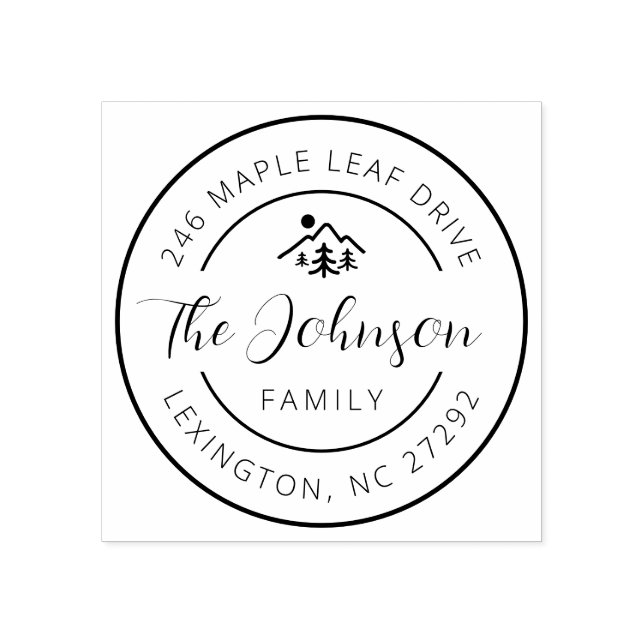 Tampons Encreurs Our New House Address Announcement Round  (Impression)