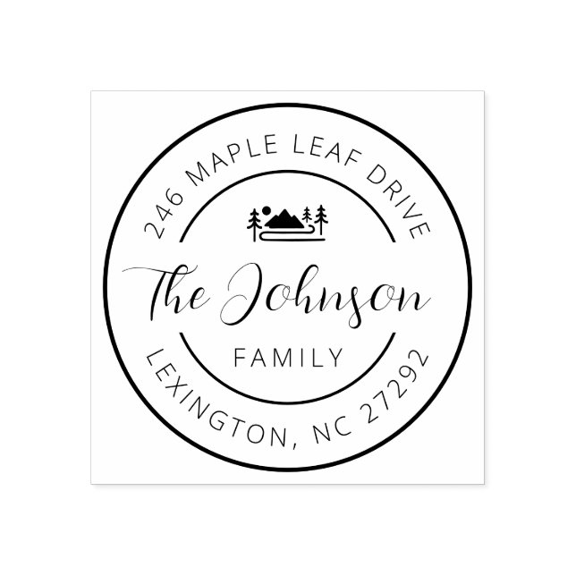 Tampons Encreurs Our New House Address Announcement Round  (Impression)