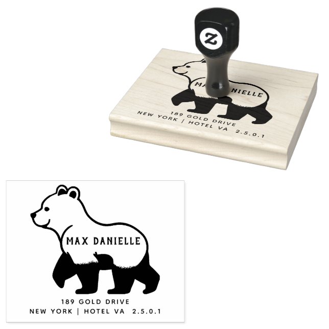 Tampons Encreurs Ours simple Courbe Botanique Professionnelle Bold (Tamponné)