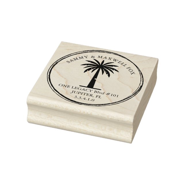 Tampons Encreurs Palm Tree Personalised Return Address (Tampon)