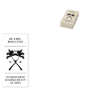 Tampons Encreurs Palmiers noués Destination Tropicale Mariage