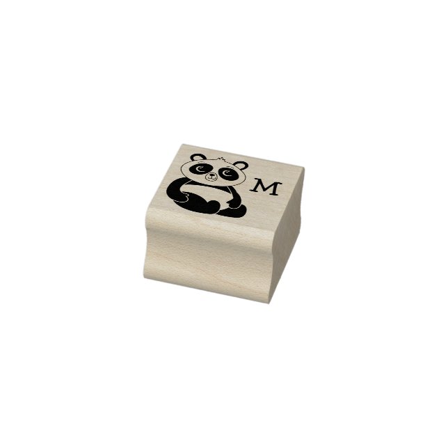 Tampons Encreurs Panda Bear Cute Monogramme initial (Tampon)