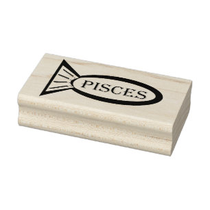 Tampons Encreurs Panneau Étoile Poisson Bois d'art Timbre