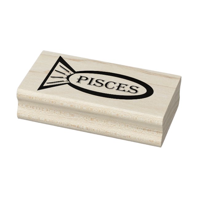 Tampons Encreurs Panneau Étoile Poisson Bois d'art Timbre (Tampon)